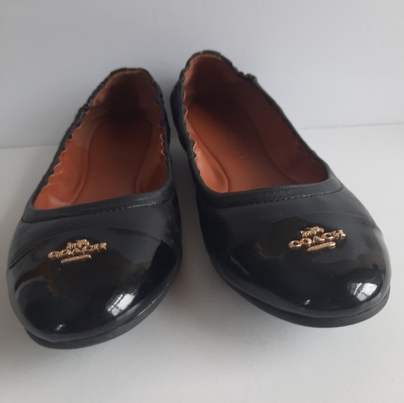 Coach Shoes Black Slip On Ballet Flats Sz 5.5B - Picture 3 of 7